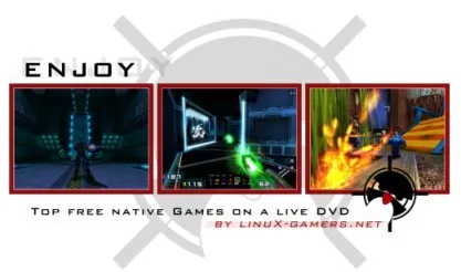 Capture d'écran du menu principal du Live DVD Linux pour les Gamers