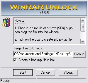 Unlocked Locked WinRAR RAR and SFX Archive