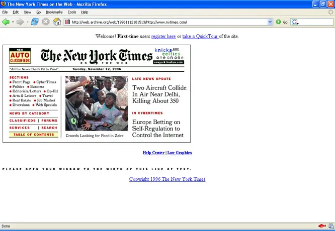 création de site web en 1996
