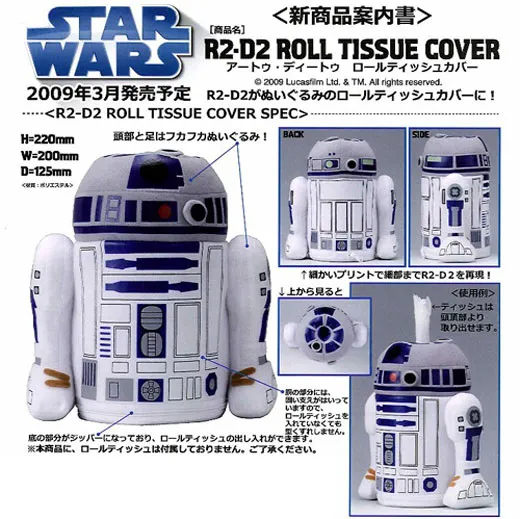 R2-D2 Roll Tissue Cover Dispenser