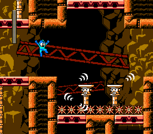 Capture d'écran du jeu Mega Man Maker montrant la création d'un niveau