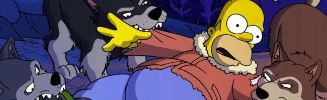 Homer Simpson en train de jouer à un jeu vidéo