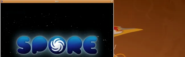 Capture d'écran de l'installation de Spore sous Linux