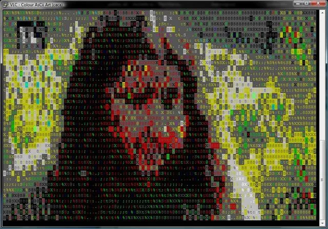 exemple de lecture de vidéo ASCII avec VLC
