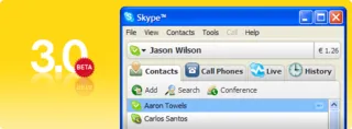 Capture d'écran de Skype 3.0 Beta