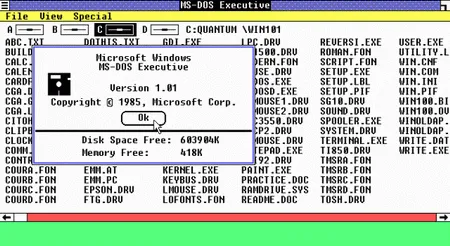 Evolution of versions Windows
