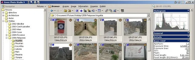 Capture d'écran du logiciel Zoner Photo Studio X en train d'éditer une photo