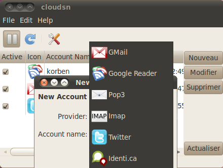 Logo de CloudSN - Recevez des notifications RSS, mail, twitter sur Ubuntu
