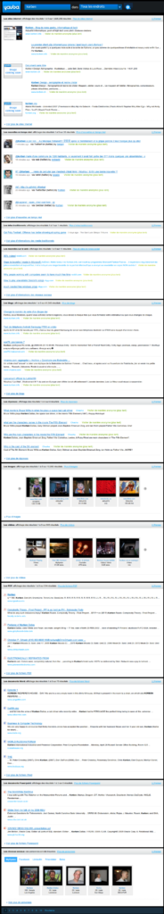 Capture d'écran de la page d'accueil de Yauba - un moteur de recherche innovant