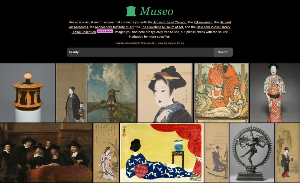 Museo – Un excellent moteur de recherche pour tous les amateurs d’art