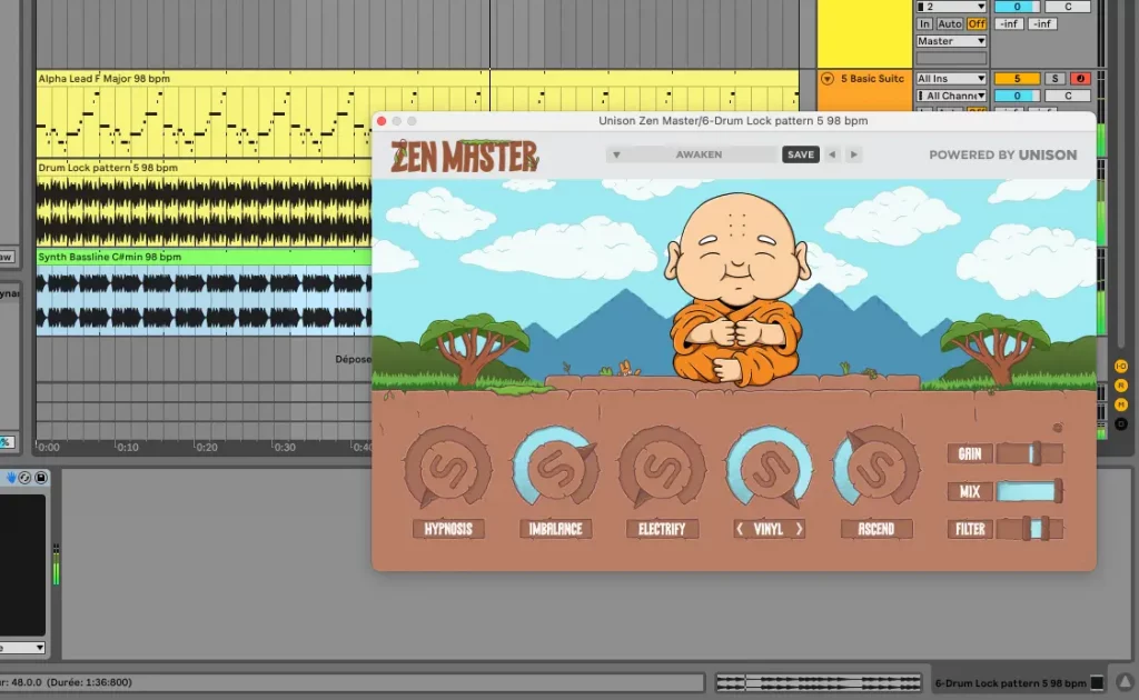 Unison Zen Master – Un plugin audio gratuit pour donner une teinte Lo-Fi à vos prods