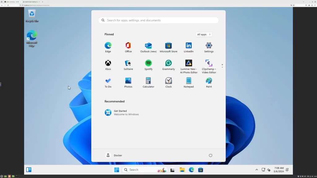 Lancez Windows de XP à la version 11 dans un conteneur Docker