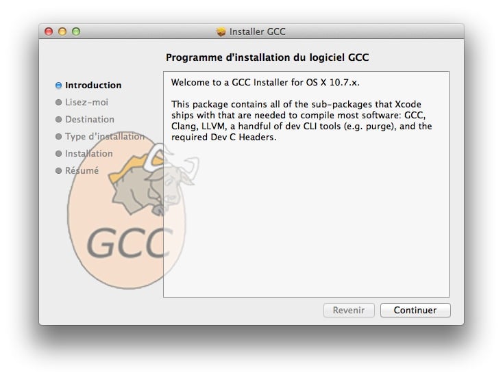 comment installer gcc